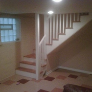 Bungalow basement stairs created head room