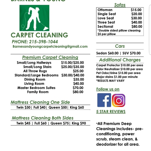 Barnes and Young carpet cleaning