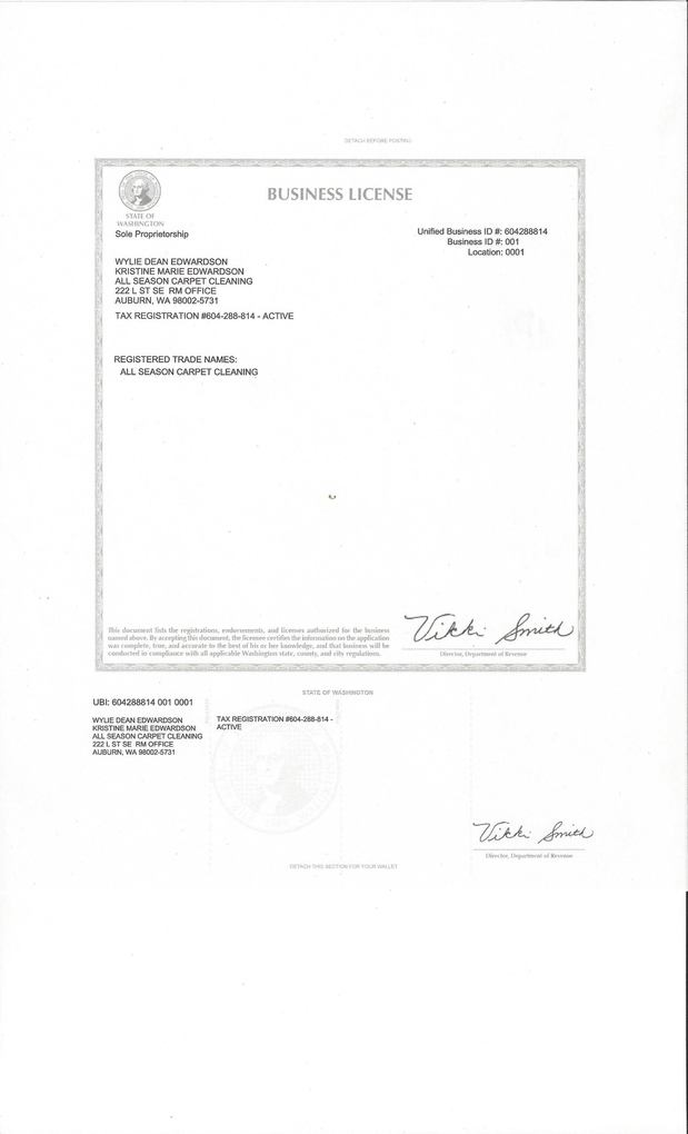 All Season Carpet Cleaning Auburn, WA