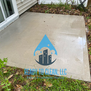 After cleaning of patio