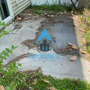 Before cleaning of patio