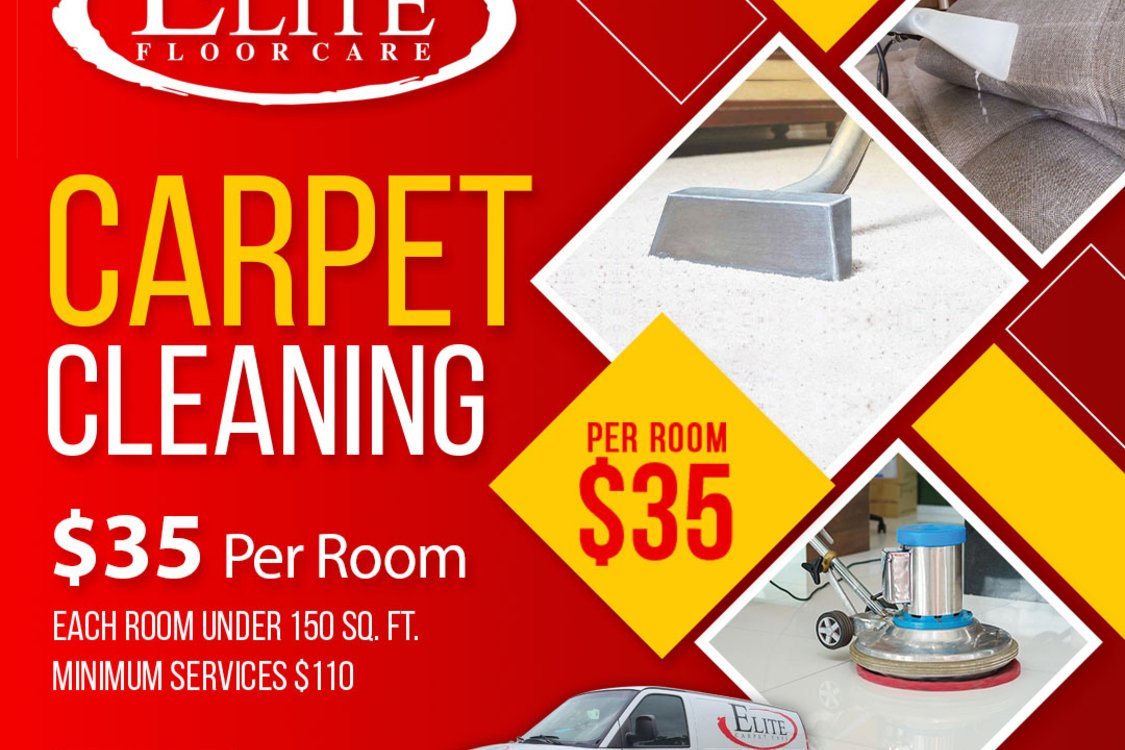 BIG CARPET CLEANING SPECIAL 35 Per Room Each Room up to 150 sq ft