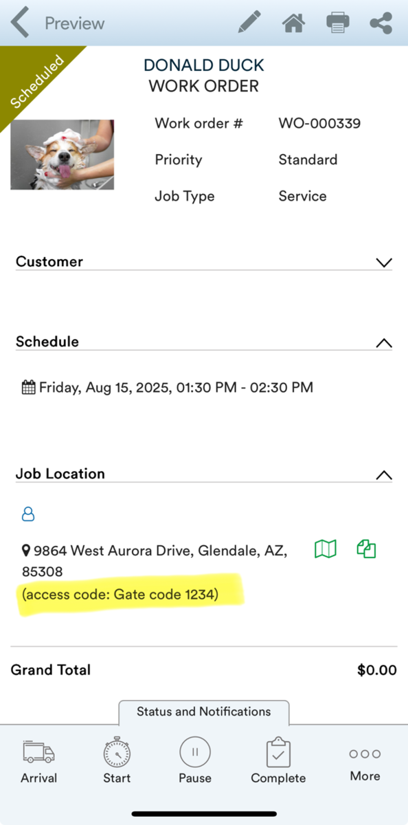 Gate Code from app