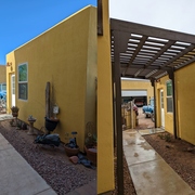 Beautiful Shade Structure Enhanced the Walkway